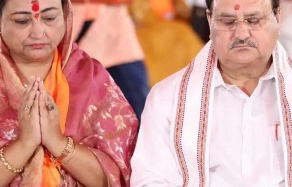 भास्कर अपडेट्स:भाजपा अध्यक्ष जेपी नड्डा की पत्नी की कार चोरी, ड्राइवर के घर से ले गए चोर