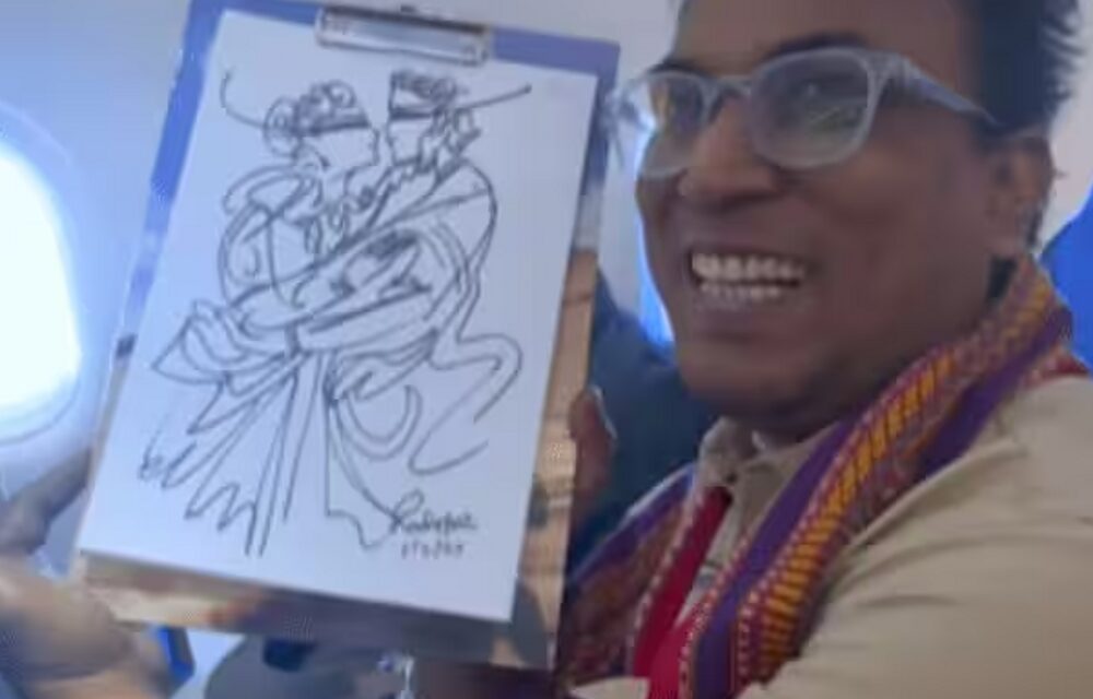 सिग्नेचर को पलक झपकते बना दिया आर्टपीस; VIDEO:दोनों हाथों और एक पैर से एक-साथ पेंटिग करते हैं राबिन