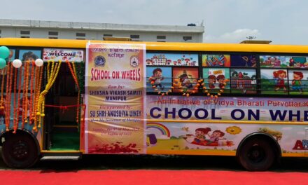 मणिपुर में स्कूल ऑन व्हील्स परियोजना शुरू:राज्यपाल अनुसुइया उइके ने उद्घाटन किया; इससे राहत शिविरों के बच्चों को शिक्षा दी जाएगी