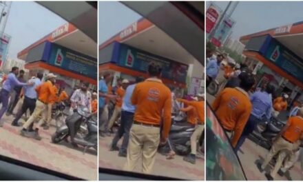 VIDEO: ग्रेटर नोएडा में पेट्रोल पंप पर स्कूटी सवार युवक से मारपीट, कर्मचारियों ने जमकर पीटा