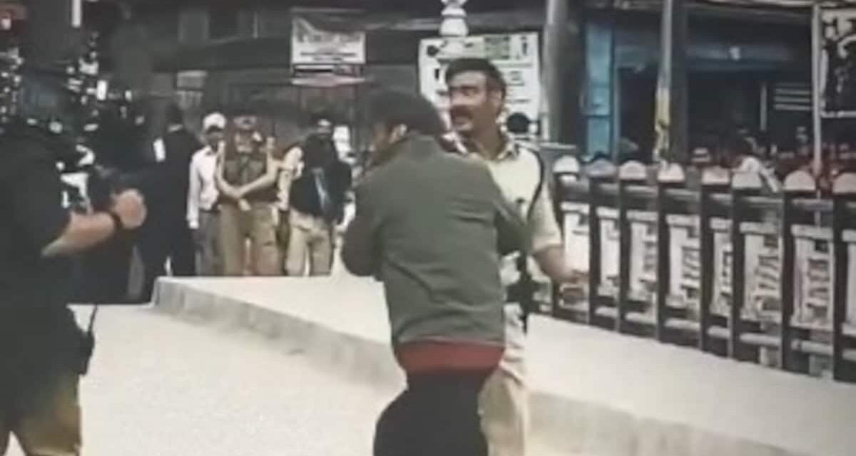 सिंघम अगेन के शूट का वीडियो वायरल, श्रीनगर की सड़कों पर पुलिस की वर्दी में एक्शन करते दिखे अजय देवगन