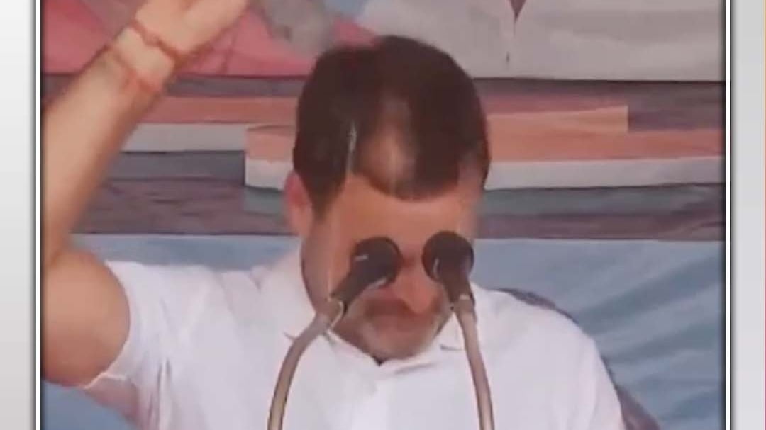 रैली के दौरान गर्मी से बेहाल हुए राहुल गांधी