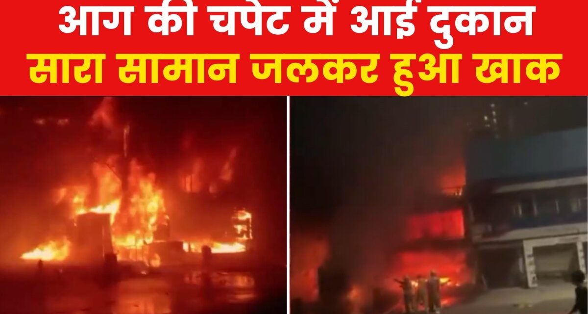 नोएडा के सेक्टर 37 में लगी भीषण आग, धूं-धूं कर जलती दिखी बिल्डिंग