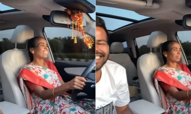 मां-बेटे का ये वीडियो जीत लेगा दिल, मां को ड्राइविंग सिखाते हुए नहीं रहा बेटे की खुशी का ठिकाना