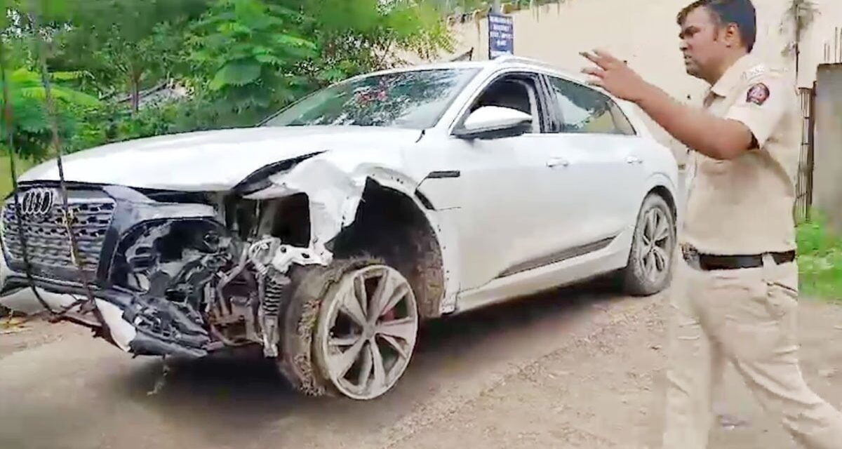 नागपुर में बेकाबू ऑडी ने कई गाड़ियों को मारी टक्कर, महाराष्ट्र BJP अध्यक्ष के बेटे के नाम है कार