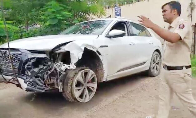 नागपुर में बेकाबू ऑडी ने कई गाड़ियों को मारी टक्कर, महाराष्ट्र BJP अध्यक्ष के बेटे के नाम है कार