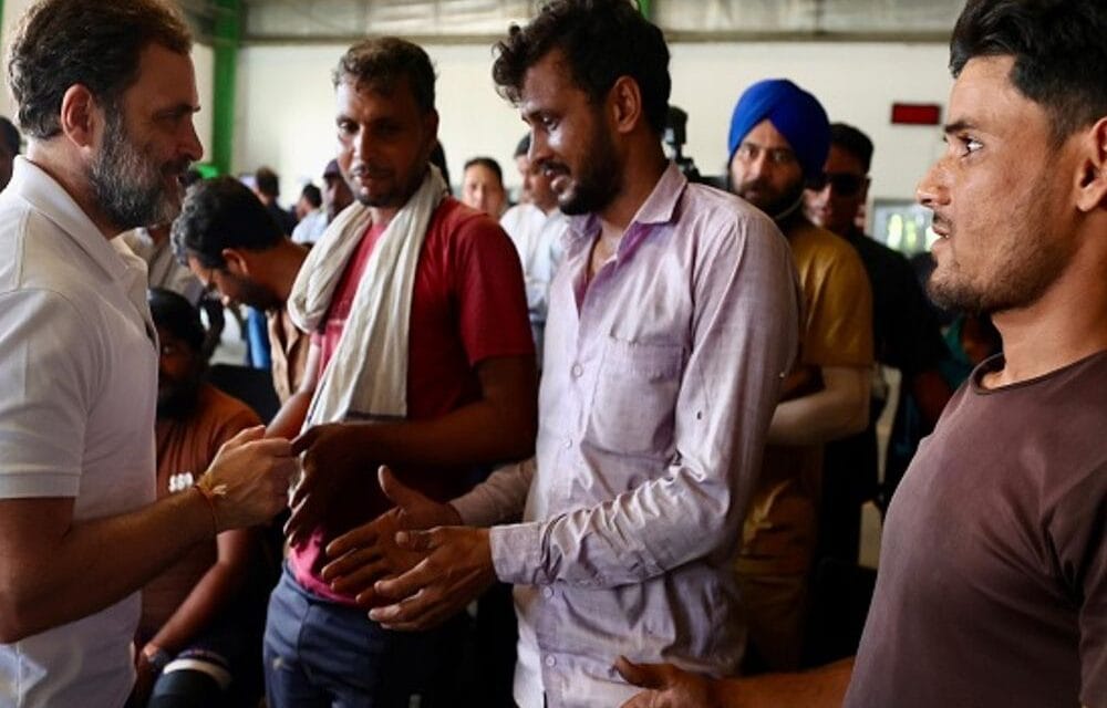 राहुल-प्रियंका की हरियाणा विजय संकल्प यात्रा:थानेसर में श्रमिकों व ट्रक ड्राइवरों से की मुलाकात