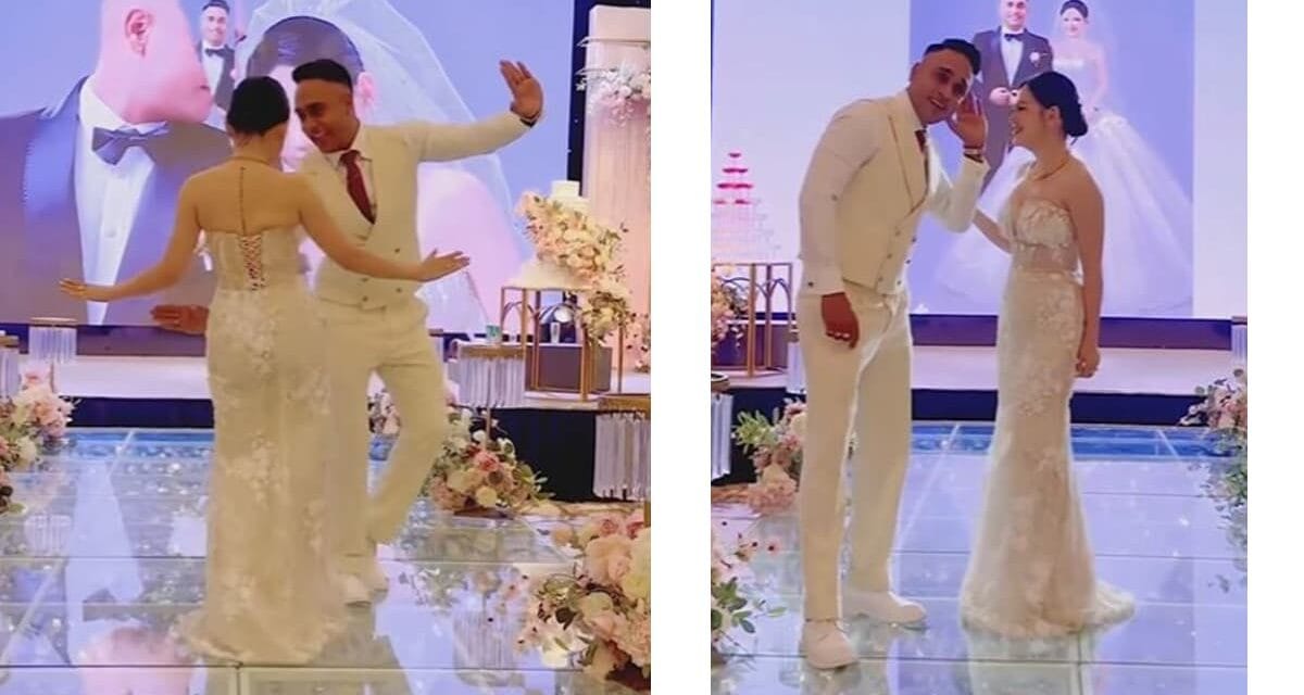 पंजाबी मुंडे ने अपनी विदेशी दुल्हन संग स्टेज पर किया ऐसा डांस, लूट ली महफिल, लोग बोले