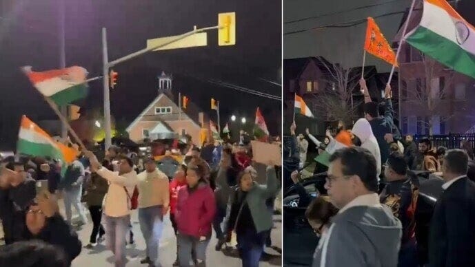 कनाडा में खालिस्तानियों के खिलाफ सड़कों पर उतरे लोग, एकजुट हुए हिंदू और सिख