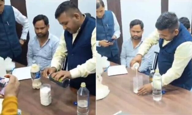 नकली दूध बनाने का डेमो देखिए… शख्स ने 1 लीटर केमिकल से तैयार किया 500 लीटर मिलावटी दूध, वायरल हुआ Video