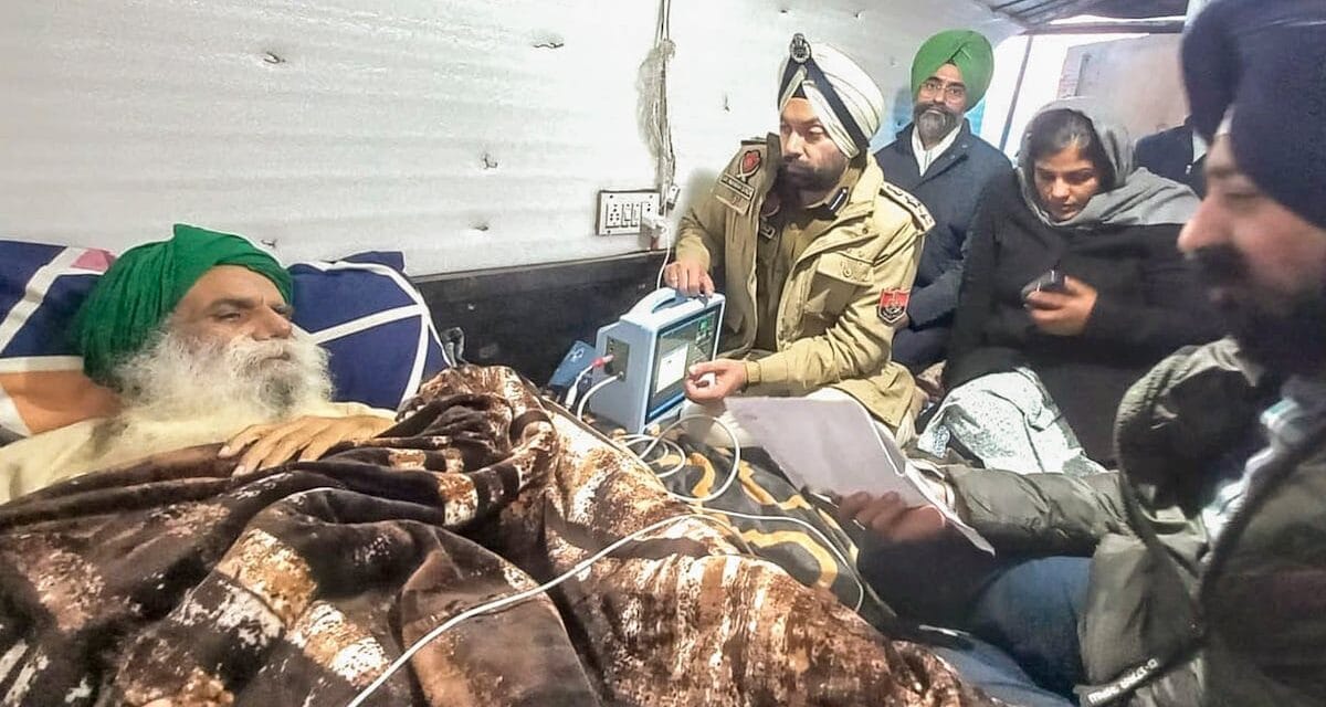 किसान नेता डल्लेवाल को चक्कर आया, उल्टी हुई; बोल भी नहीं पा रहे: एसकेएम