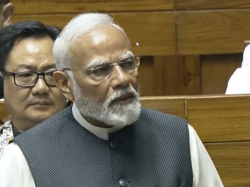 संसद में PM मोदी का भाषण:राहुल का नाम लिए बिना बोले