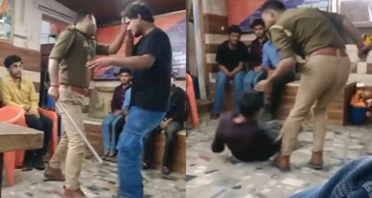 चौकी इंचार्ज ने छात्रों को बेरहमी से पीटा, वीडियो वायरल, DCP ने किया सस्पेंड