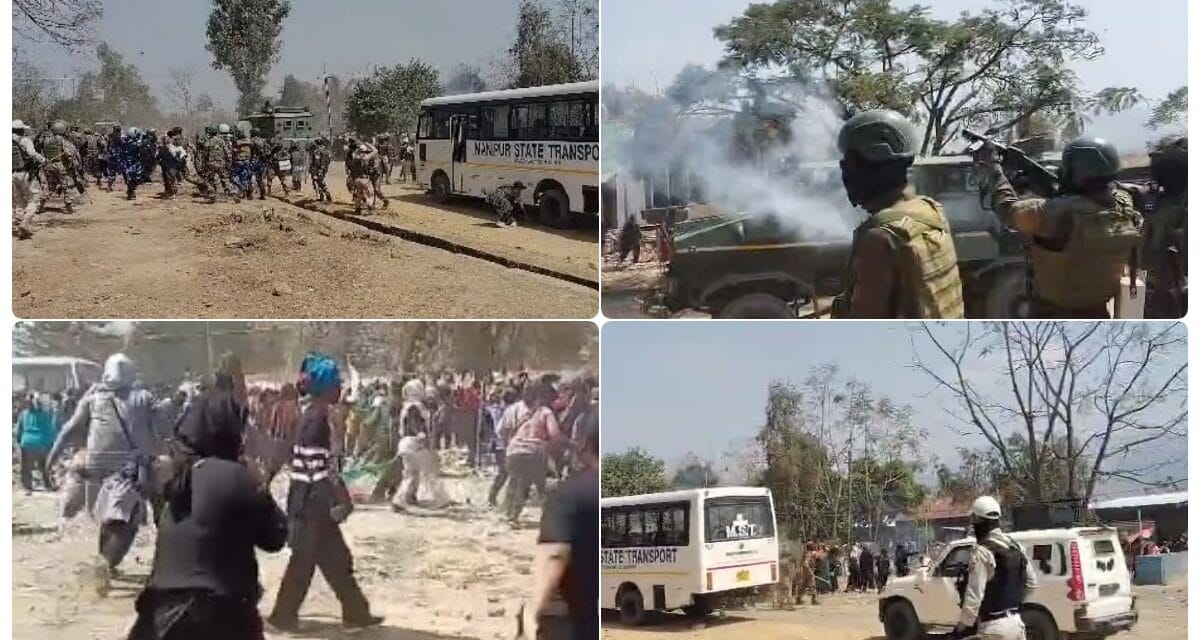 मणिपुर में 22 महीने बाद खुले थे रास्ते, कुछ ही घंटों में बढ़ गया बवाल, दागने पड़े आंसू गैस के गोले