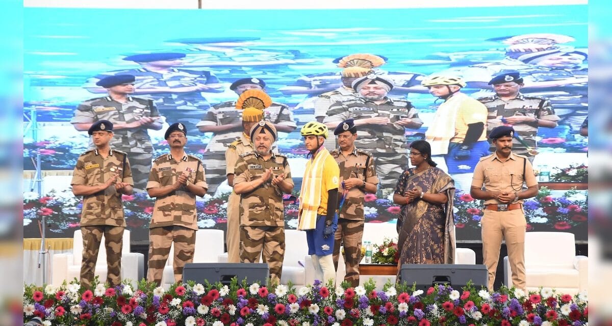 CISF की ‘ग्रेट इंडियन कोस्टल साइक्लोथॉन’ का कन्याकुमारी में हुआ भव्य समापन