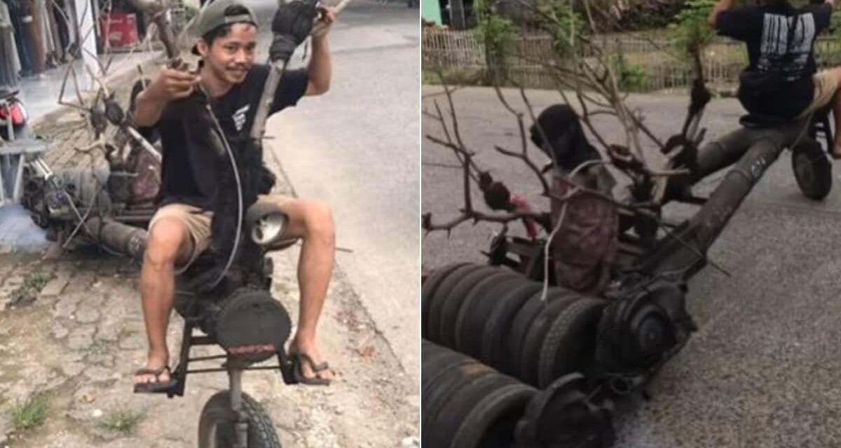 कबाड़ से शख्स ने बनाई 10 फीट लंबी Monster Bike! सड़क पर लेकर निकला तो यूजर्स बोले