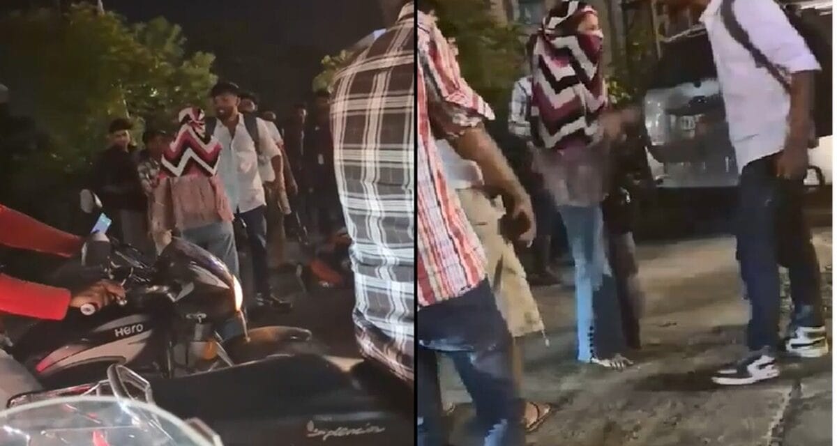 गर्लफ्रेंड का हाई वोल्टेज ड्रामा… बॉयफ्रेंड की बाइक के आगे लगाई स्कूटी, फिर काटा बवाल, VIDEO