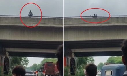 पत्नी से झगड़ा बना जानलेवा, पुल की रेलिंग पर चढ़ा युवक, पुलिस ने बचाया