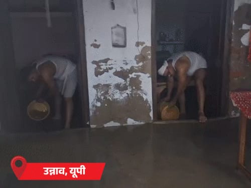 हिमाचल में पहाड़ टूटा, हाईवे बंद:UP की पुलिस चौकी में भरा पानी बाल्टियों से निकाला; 12 PHOTOS में बारिश से त