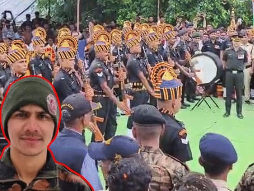 लेह में शहीद एमपी के हरिओम को गार्ड ऑफ ऑनर:राजगढ़ में 21 किमी लंबी अंतिम यात्रा में 4 हजार गाड़ियां श