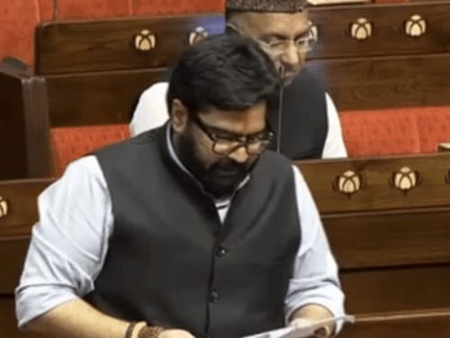राज्यसभा में कार्तिकेय बोले-धर्म की रक्षा के लिए हिंसा जरूरी:सेना ने आतंकवाद की फैक्ट्री को नष्ट