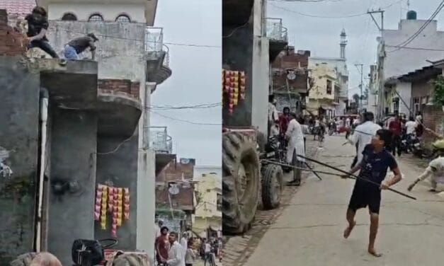 Video: 300 रुपये की उधारी पर मचा बवाल, हापुड़ में लाठी-डंडों और पथराव से कई घायल