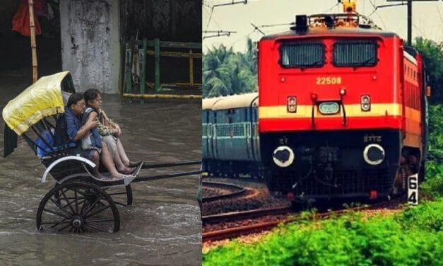 कोलकाता में बारिश से बुरा हाल, रेलवे ने कई ट्रेनों को किया रद्द, कई का समय बदला