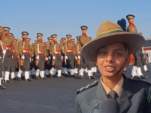 IMA में बिना कदमताल किए लेफ्टिनेंट बनीं साई जाधव:पिपिंग सेरेमनी में मिली कमीशनिंग, बोलीं