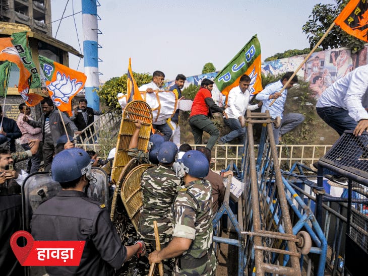 बांग्लादेश में हिंदू युवक की हत्या, 5 राज्यों में प्रदर्शन:बंगाल में भाजपा कार्यकर्ताओं-पुलिस के बीच झड़प, जम्मू में एक घंटे हाईवे बंद