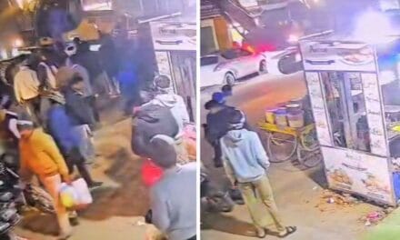 UP: नशे में धुत्त पोकलैंड चालक का तांडव, सड़क पर आधा दर्जन कारों को रौंदा