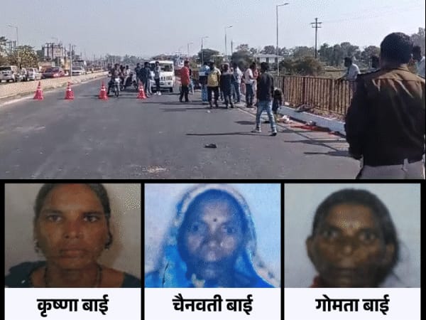 कार ने 13 को रौंदा, अब तक 5 की मौत:तीन गंभीर, बिना नंबर की गाड़ी से हुआ हादसा, सीसीटीवी खंगाल रही जबलपुर पुलिस