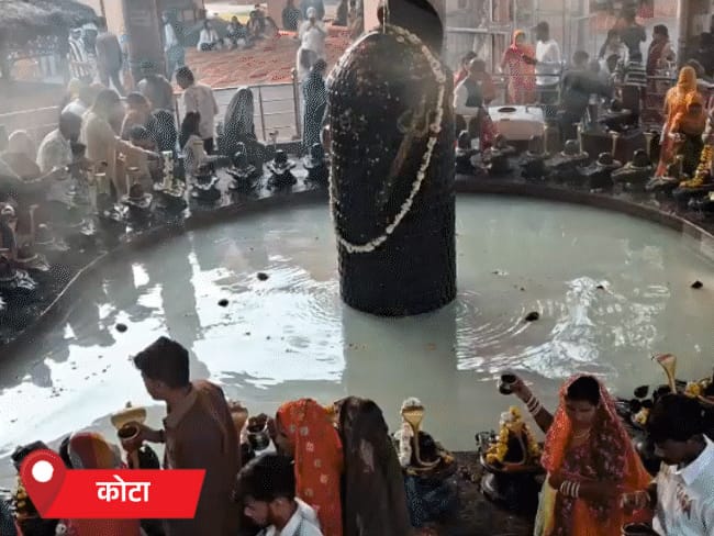 अलवर में त्रिपोलेश्वर बने दूल्हा, काशी से आई विशेष ड्रेस:जयपुर के ताड़केश्वर में बैंड-बाजे बज रहे, उदयपुर के एकलिंगनाथजी में डीजे पर झूमे भक्त