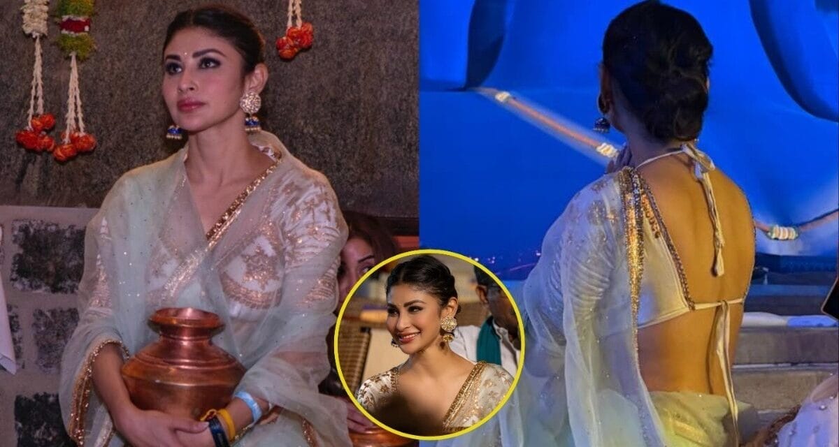 हाथ में कलश, माथे पर बिंदी…शिवभक्ति में डूबीं मौनी रॉय, PHOTOS
