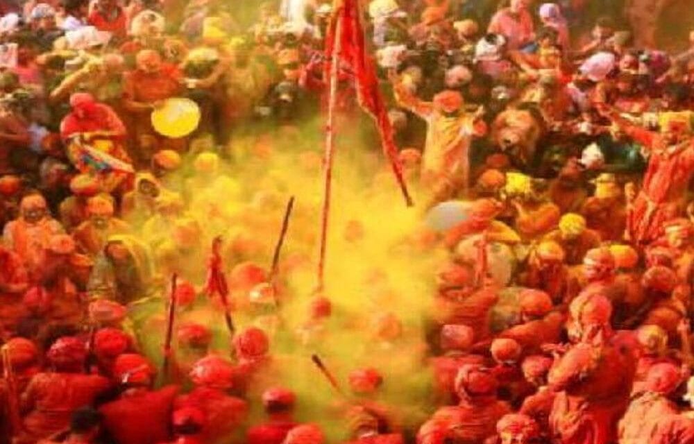 लड्डू होली के साथ रंगोत्सव का नया चरण:मंदिरों से निकलकर ब्रज की गलियों में होली उत्सव 24 से, बरसाना में लट्ठमार होली 25 को