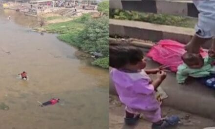 2-3 साल के बच्चों को पुल पर छोड़ नदी में कूद गई मां, लोगों ने बचाया
