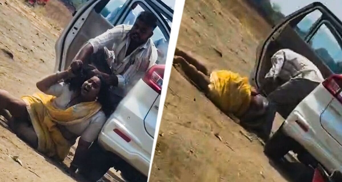 पत्नी संग बेरहमी की इंतहा, बाल पकड़कर गला रेता, फिर चढ़ा दी कार, Video