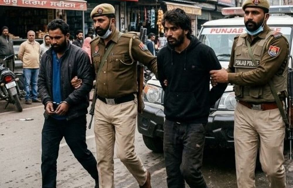 पंजाब के मलेरकोटला में 2 आतंकी गिरफ्तार:पंजाब और जम्मू-कश्मीर पुलिस ने दबोचा, 5 साल से गांव शेरवानी कोटे में करते थे मजदूरी