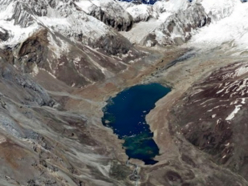 हिमाचल में घेपन झील से तबाही का खतरा:ग्लेशियर पिघलने से बढ़ा आकार, फटी तो 34 बस्तियों में आ सकती है तबाही