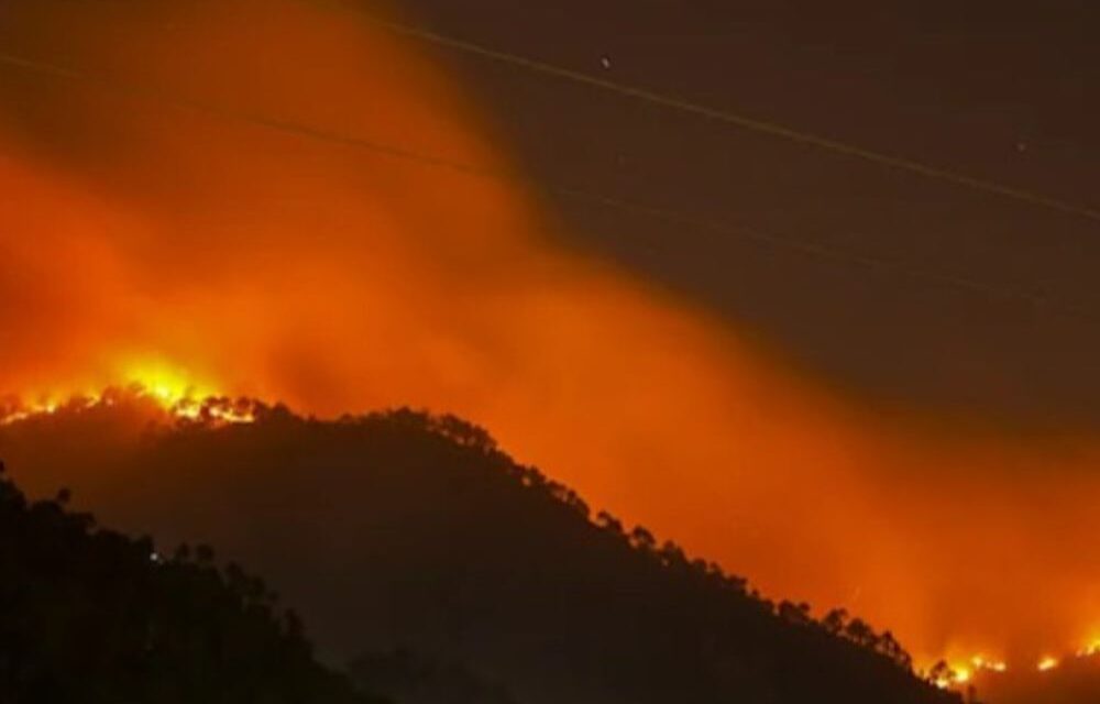 हिमाचल प्रदेश, उत्तराखंड और जम्मू-कश्मीर के जंगलों में लगी आग:धुएं से पहाड़ों में विजिबिलिटी घटी; वायुसेना का ऑपरेशन जारी