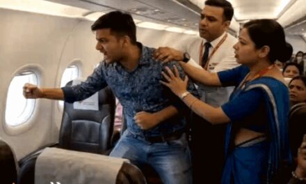 चंडीगढ़ से दिल्ली जा रही फ्लाइट में हंगामा:लैंडिंग के समय यात्री पैनिक हुआ, मुक्के मारकर शीशा तोड़ा; क्रू मेंबर्स के साथ बदसलूकी