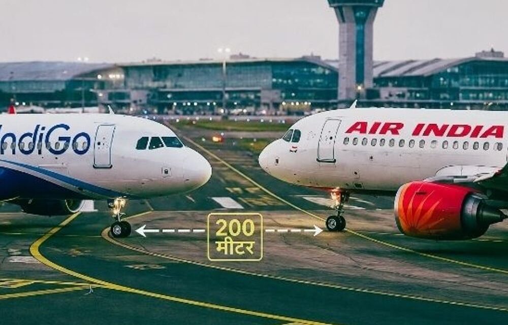 अहमदाबाद एयरपोर्ट पर दो विमान आमने-सामने आए:टक्कर होते बची, 200 मीटर दूरी रह गई थी; एअर इंडिया फ्लाइट ने लिया था रॉन्ग टर्न