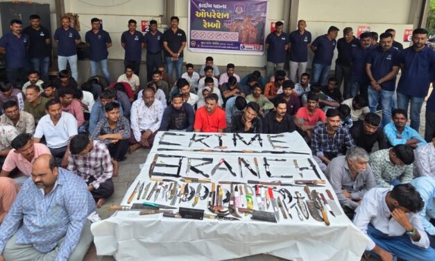 सूरत में 'ऑपरेशन रैम्बो' की बड़ी कार्रवाई, 70 से ज्यादा असामाजिक तत्व गिरफ्तार