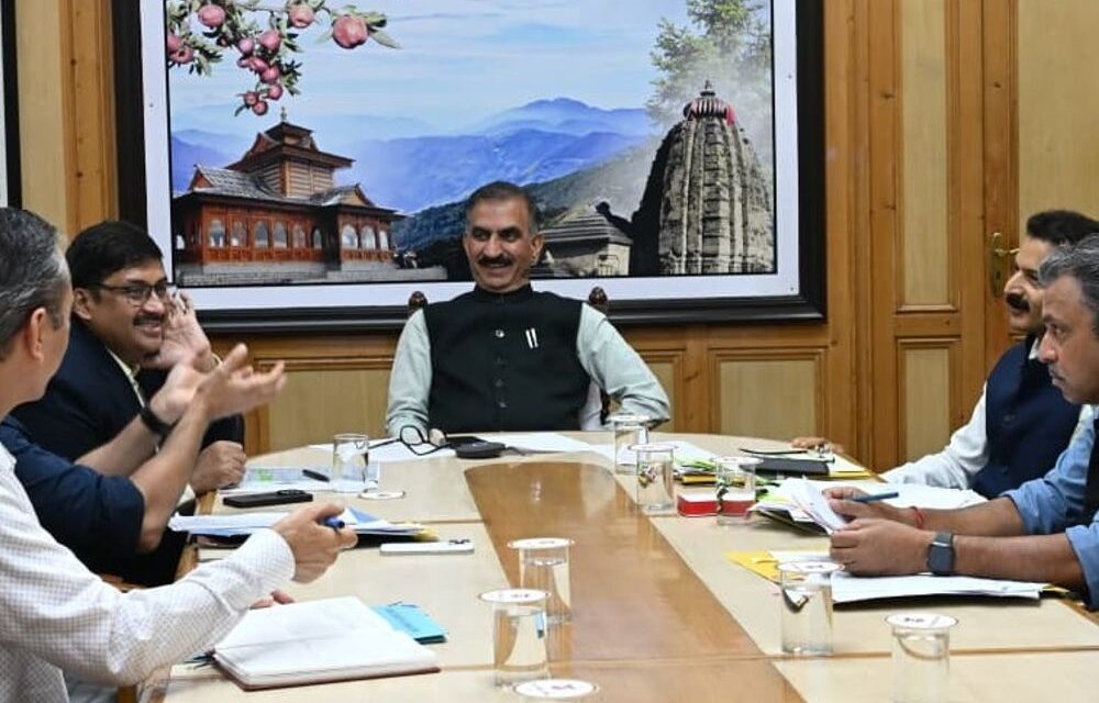 PM की मौजूदगी में किशाऊ परियोजना का MOU जल्द:हिमाचल CM ने हाई पावर कमेटी की मीटिंग ली; कहा-बिना निवेश 600 करोड़ की होगी कमाई