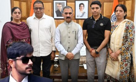 CM सुक्खू से मिले आदित्य शर्मा के परिजन:न्याय की गुहार, केंद्र से मामला उठाने का आग्रह किया; अमेरिकी हमले में गंवाई थी जान