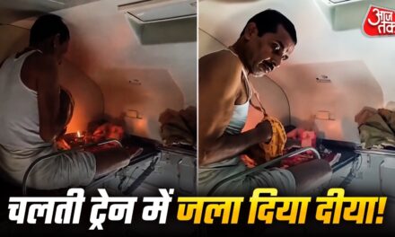लोग रोकते रहे, ट्रेन की सीट पर दीया जलाता रहा यात्री, Video