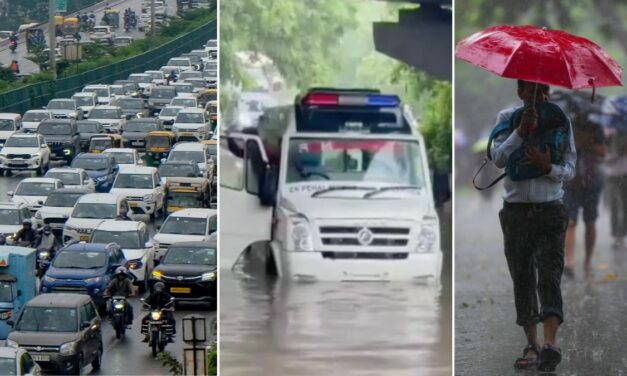 सड़कें डूबीं, एम्बुलेंस फंसी, रेंगती गाड़ियां… दिल्ली से नोएडा, गुरुग्राम तक बारिश से हाहाकार