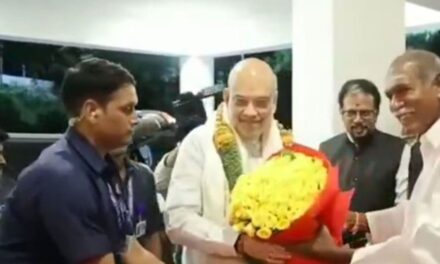 भास्कर अपडेट्स:अमित शाह दो दिन के पुडुचेरी दौरे पर, सीएम रंगासामी ने स्वागत किया