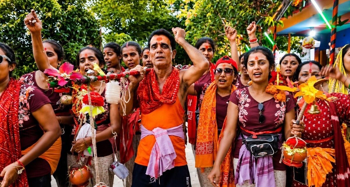 आस्था की अनोखी मिसाल, 19 बेटियों के साथ पिता ने उठाई कांवड़, PHOTOS