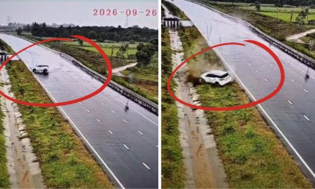 गंगा एक्सप्रेसवे पर BJP विधायक की फॉर्च्यूनर का भीषण एक्सीडेंट, CCTV में कैद हुई घटना