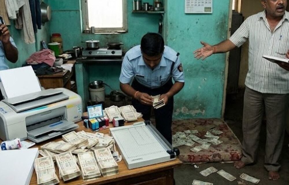 महीनों से किराया नहीं दिया, लाखों के नकली नोट छापे:नागपुर के कमरे में मिले ₹37 लाख, गिनती के लिए मशीन मंगानी पड़ी; आरोपी फरार